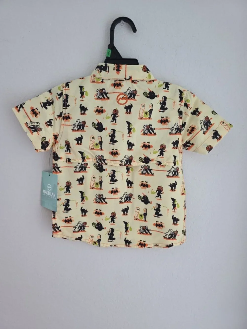Magellan Boys 2T Halloween Shirt Fishing Button Up Short Sleeve NWT - Picture 8 of 11